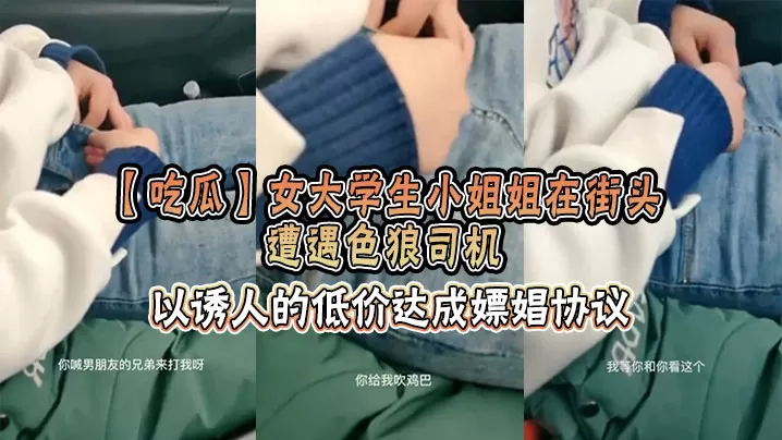 【吃瓜】女大学生小姐姐在街头遭遇色狼司机,以诱人的低价达成嫖娼协议